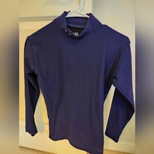 Blue women's compression mock neck shirt Under Armor size Medium